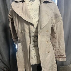 Elevenses Tan Trench Coat Classic Design